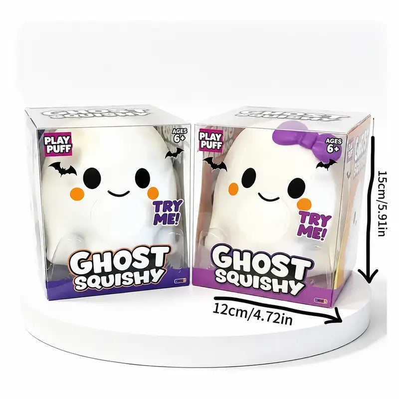 Ghost Stress-Relief Squishy Toy - Slow Rebound Sensory Fidget, Soft and Whimsical Halloween Party Favor for Kids