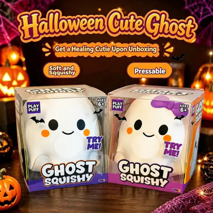 Ghost Stress-Relief Squishy Toy - Slow Rebound Sensory Fidget, Soft and Whimsical Halloween Party Favor for Kids