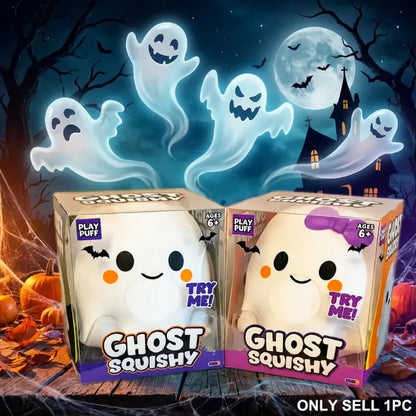 Ghost Stress-Relief Squishy Toy - Slow Rebound Sensory Fidget, Soft and Whimsical Halloween Party Favor for Kids